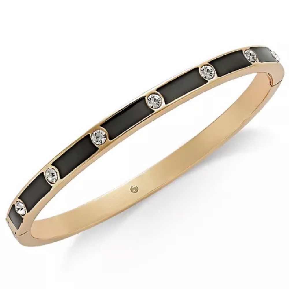 Kate Spade Black and Gold Bangle Bracelet EUC